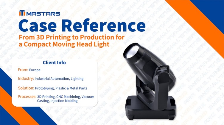 From 3D Printing to Production for a Compact Moving Head Light