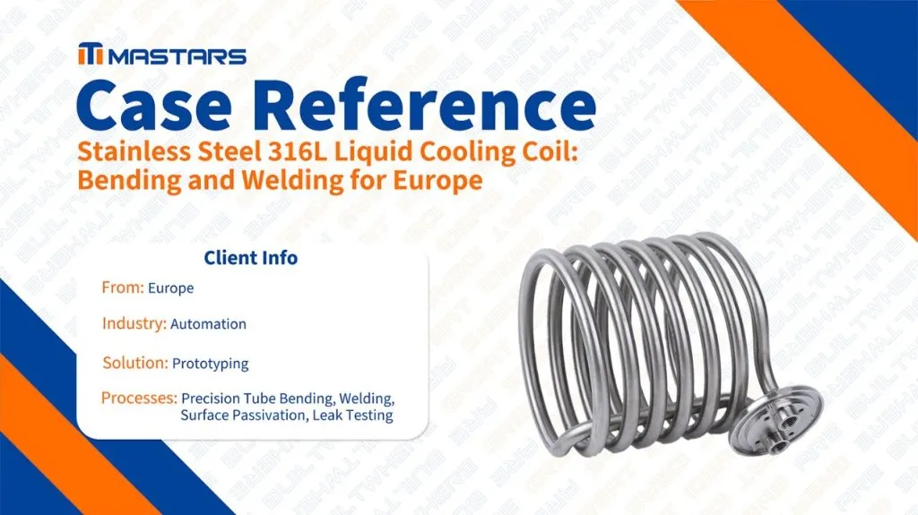 Stainless Steel 316L Liquid Cooling Coil: Bending and Welding for Europe