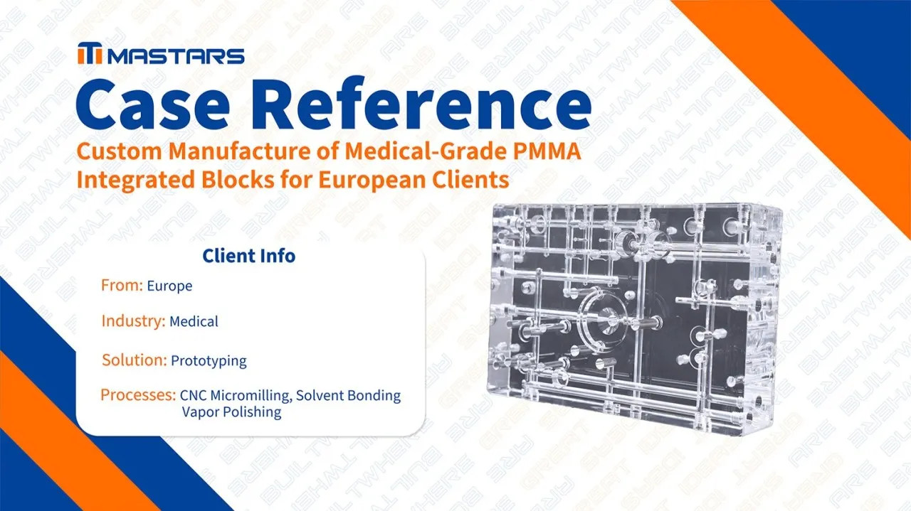 A Medical PMMA Block With Hidden 3D Channels — and Why 0.1 mm Matters