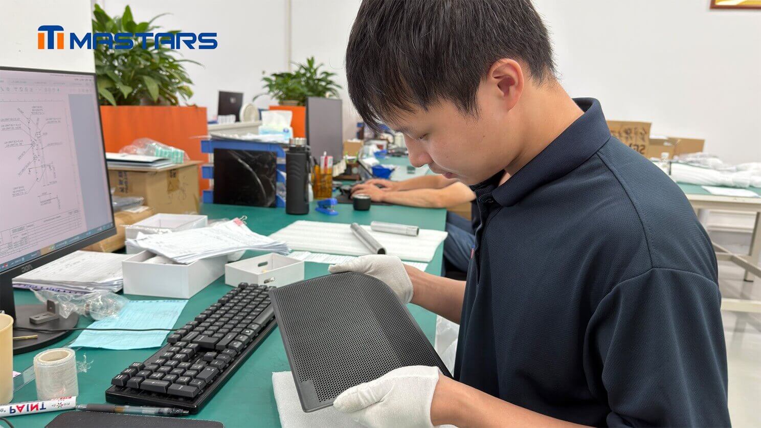 Physical inspection helps verify surface quality and overall part integrity