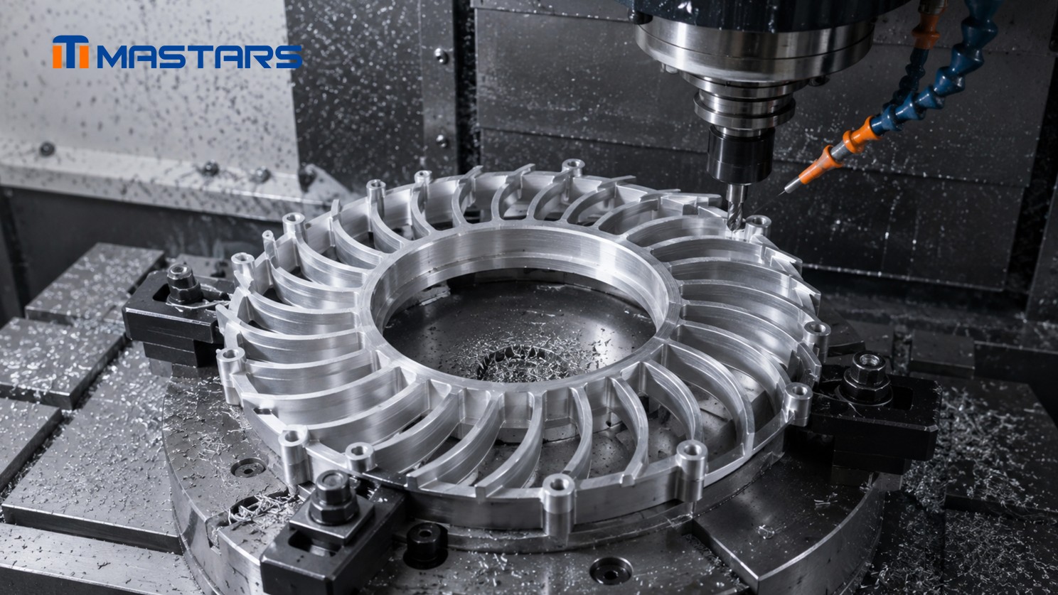 CNC milling maintains curved rib accuracy and thin-wall stability during machining.
