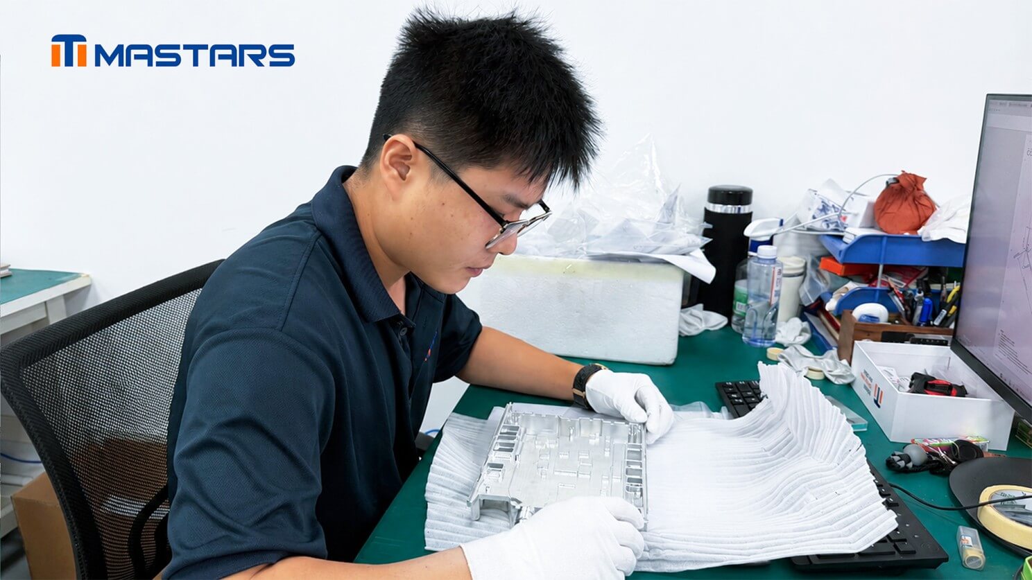Mastars quality engineers inspect critical dimensions before the part moves forward. Mastars quality engineers inspect critical dimensions before the part moves forward.
