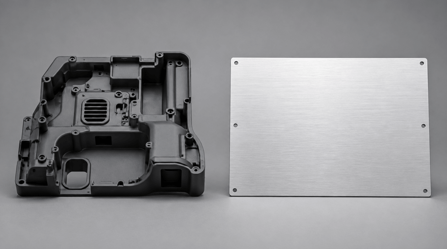 Complex 3D part vs flat panel for printing comparison. Complex 3D part vs flat panel for printing comparison.