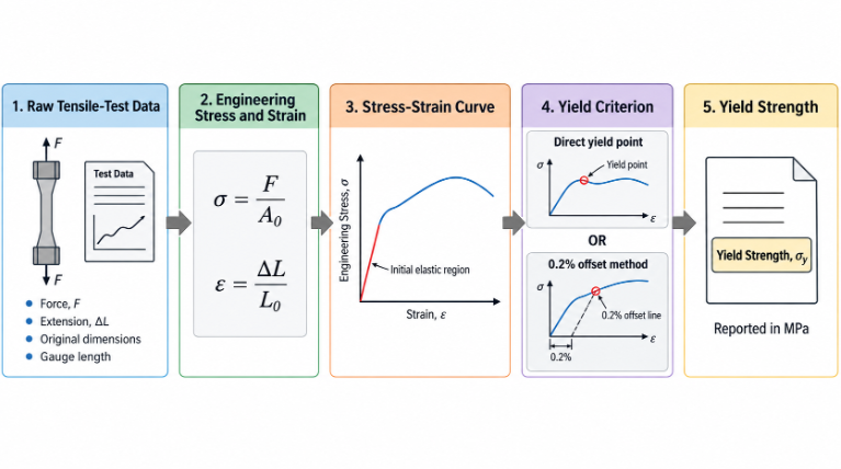 From raw tensile-test data to yield strength