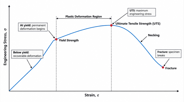 Yield strength vs. tensile strength