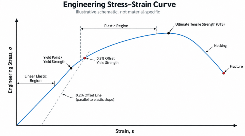 Engineering stress-strain curve