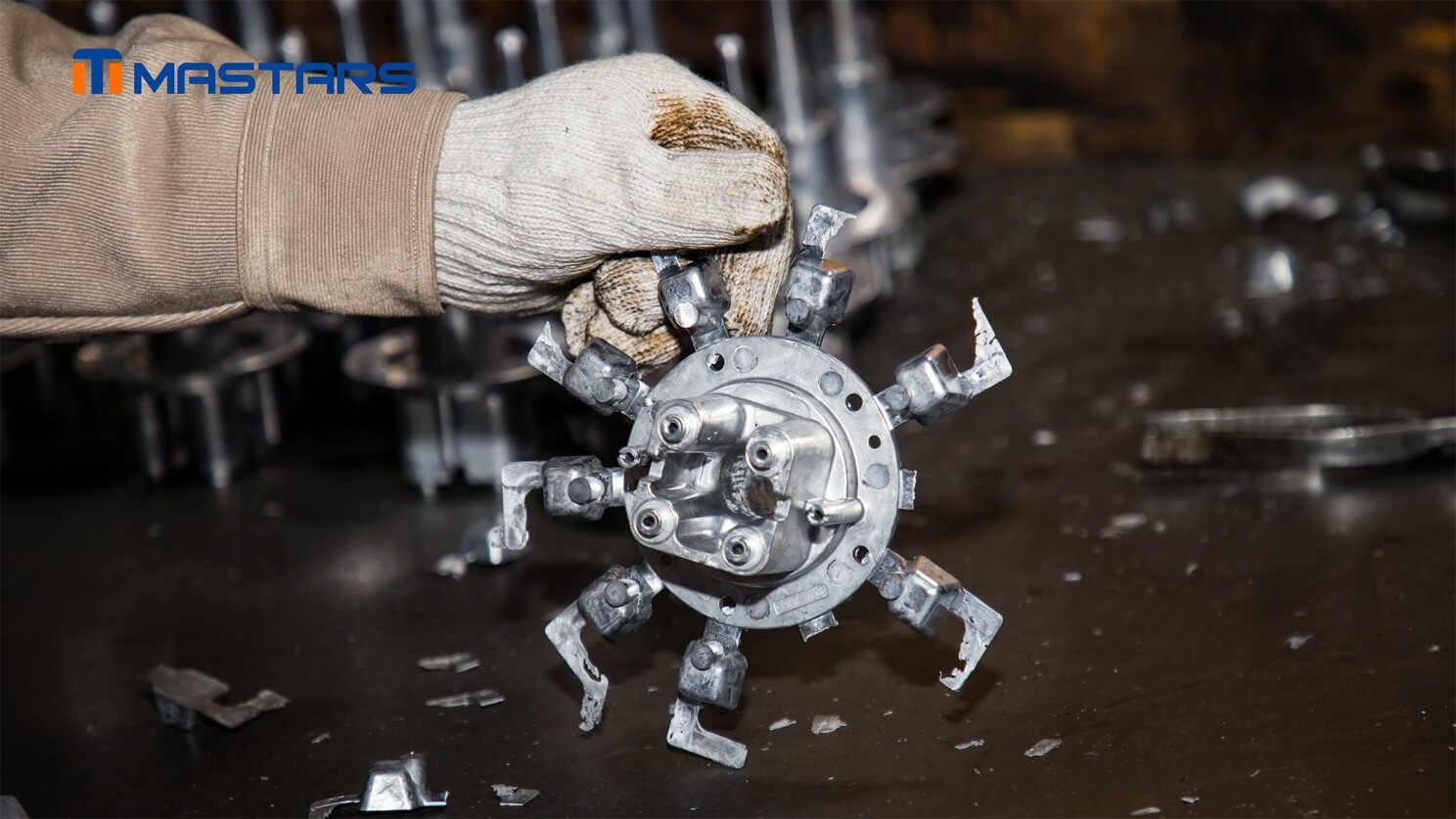 As-cast Pan Shaft retains gates and overflow features before trimming and machining. As-cast Pan Shaft retains gates and overflow features before trimming and machining.