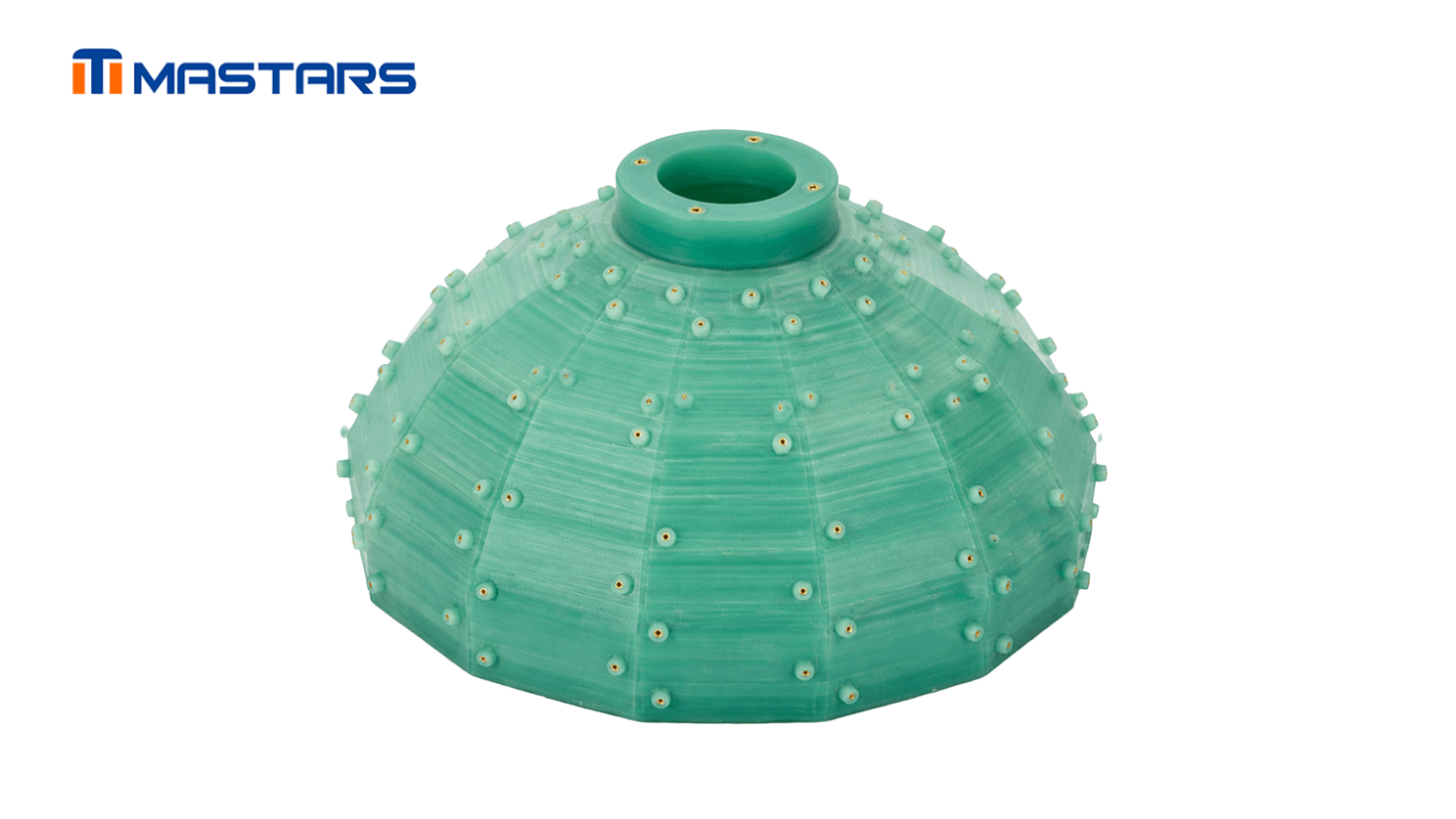 The domed FR-4 structural component manufactured by Mastars combines complex curved surfaces, a central interface, and distributed brass threaded inserts. The domed FR-4 structural component manufactured by Mastars combines complex curved surfaces, a central interface, and distributed brass threaded inserts.
