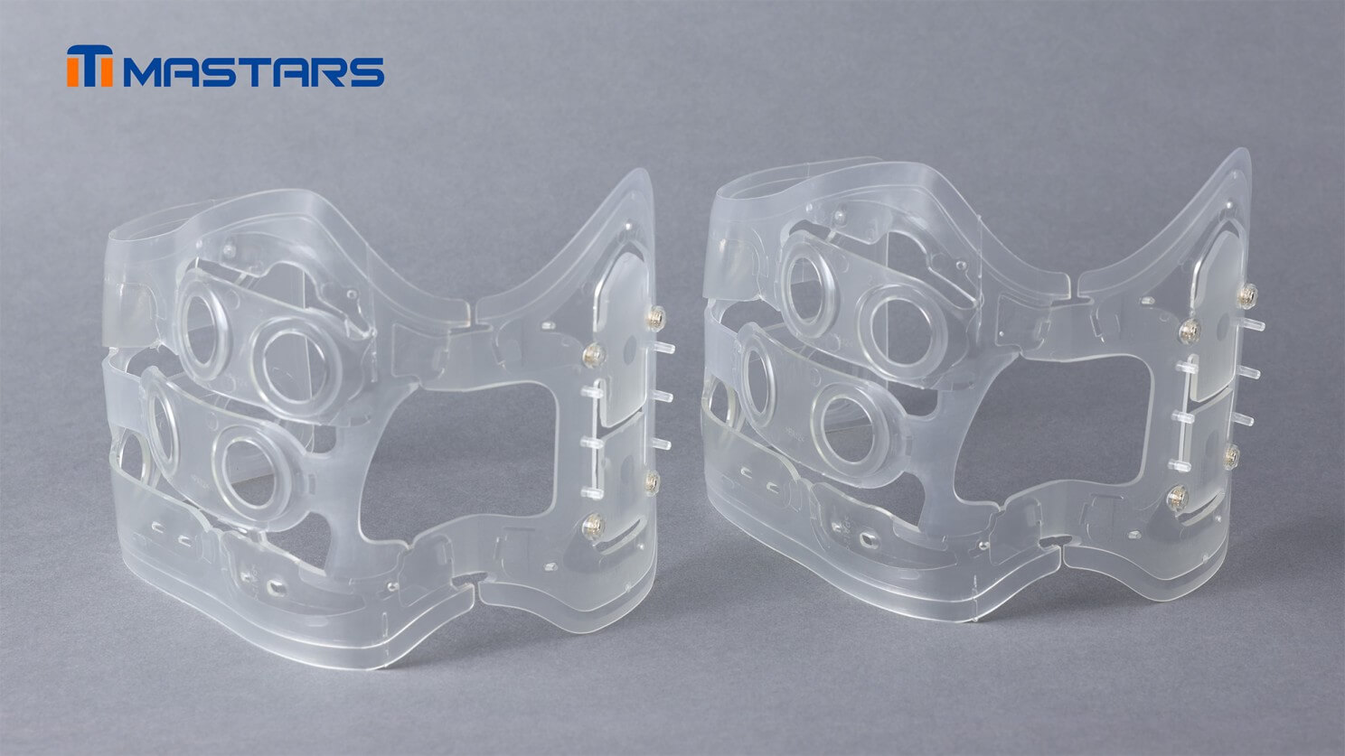 The molded parts preserve the required curvature and complex integrated geometry. The molded parts preserve the required curvature and complex integrated geometry.