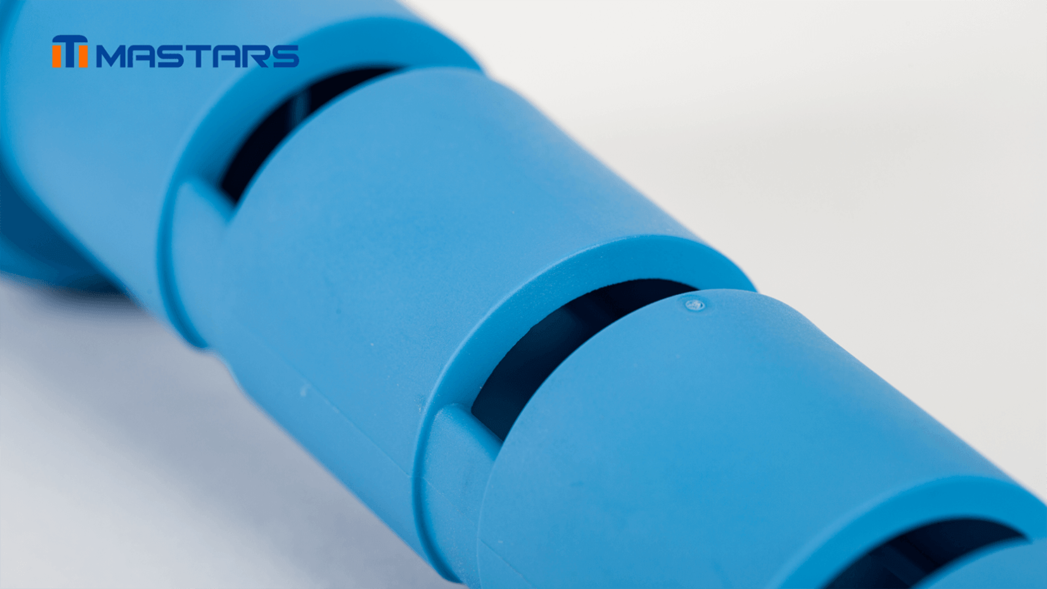 A close-up view highlights the surface finish and structural features. Precision injection molding ensures dimensional consistency and quality across complex geometries.