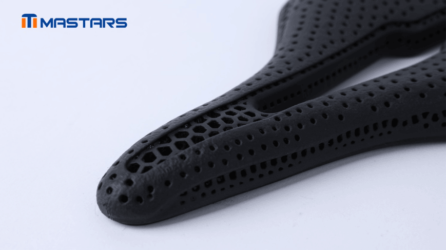 Interconnected lattice geometry and surface perforations create additional possibilities for localized cushioning design.