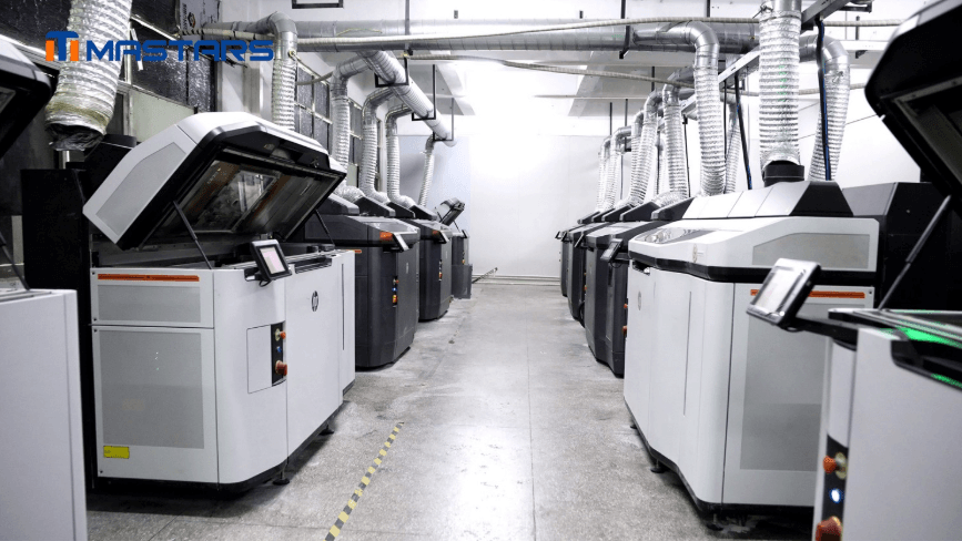 Mastars' in-house industrial 3D printing facility supports complex polymer component manufacturing.