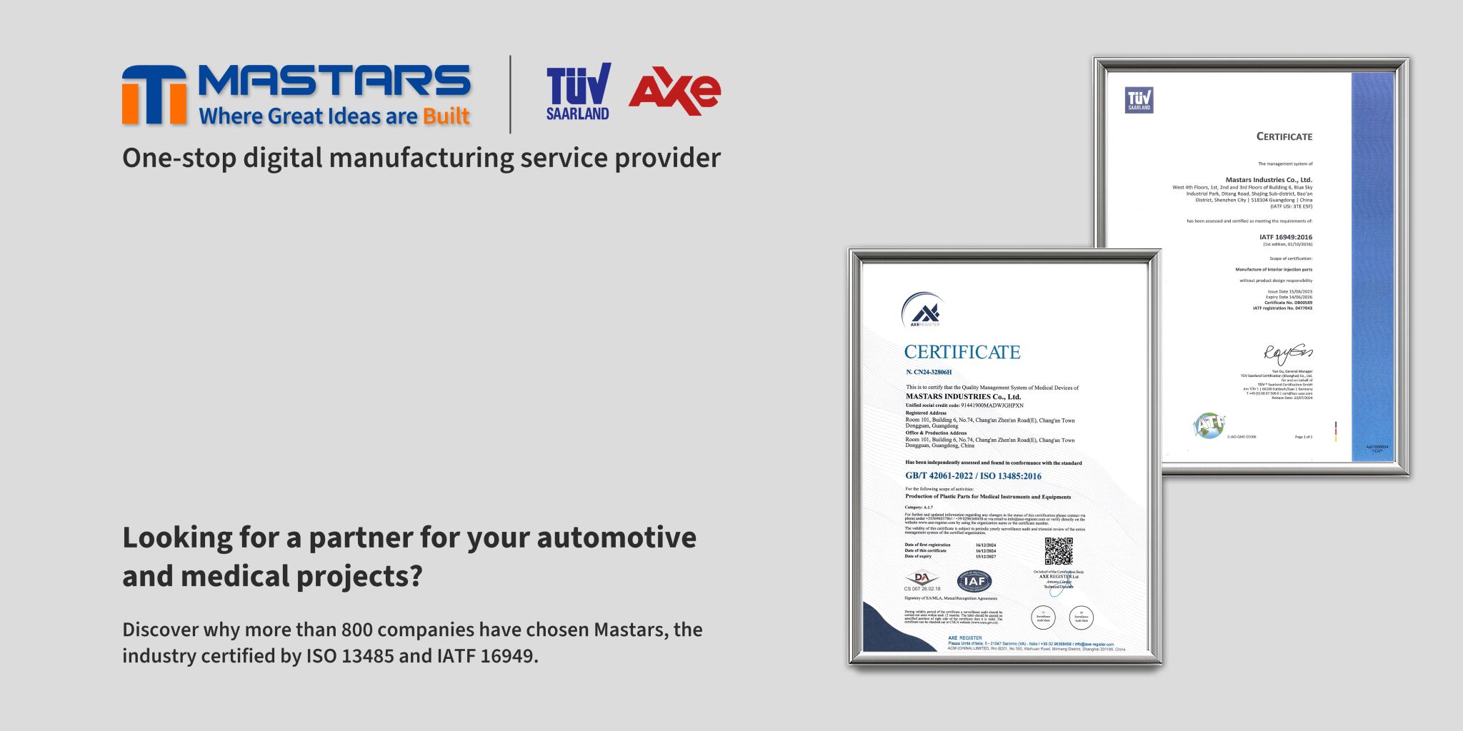 ISO 13485 and IATF 16949 ISO 13485 and IATF 16949
