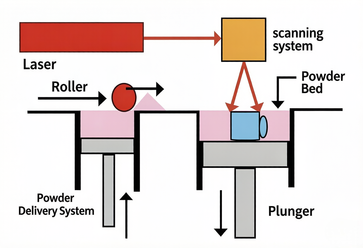 SLS 3D Printing Process