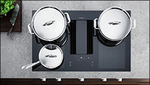 Integrated ventilated cooktop  